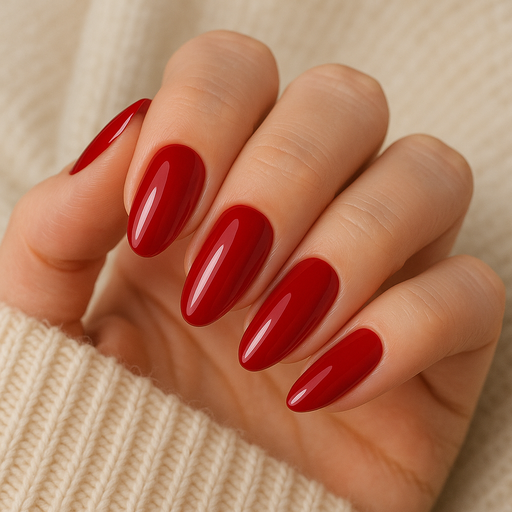 Visual Idea — Winter Red Nails