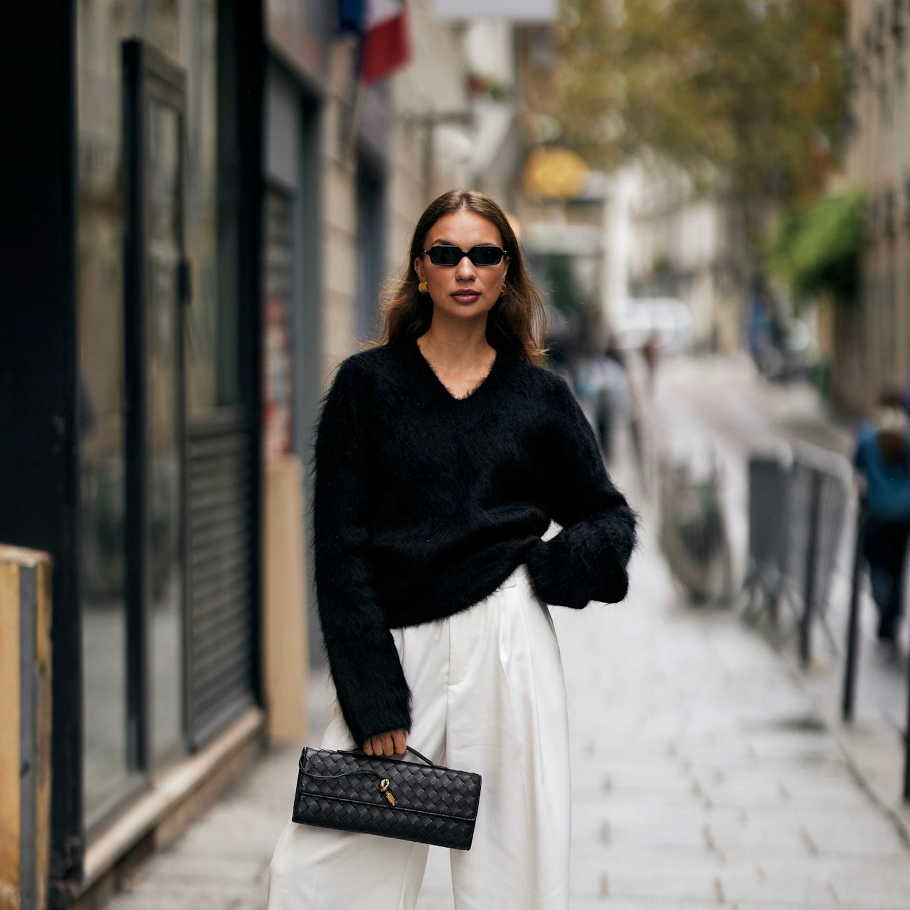 Fuzzy Sweater and Wide-Leg Trousers for Chic Journeys Fuzzy Sweater and Wide-Leg Trousers for Chic Journeys — Winter Travel Outfits