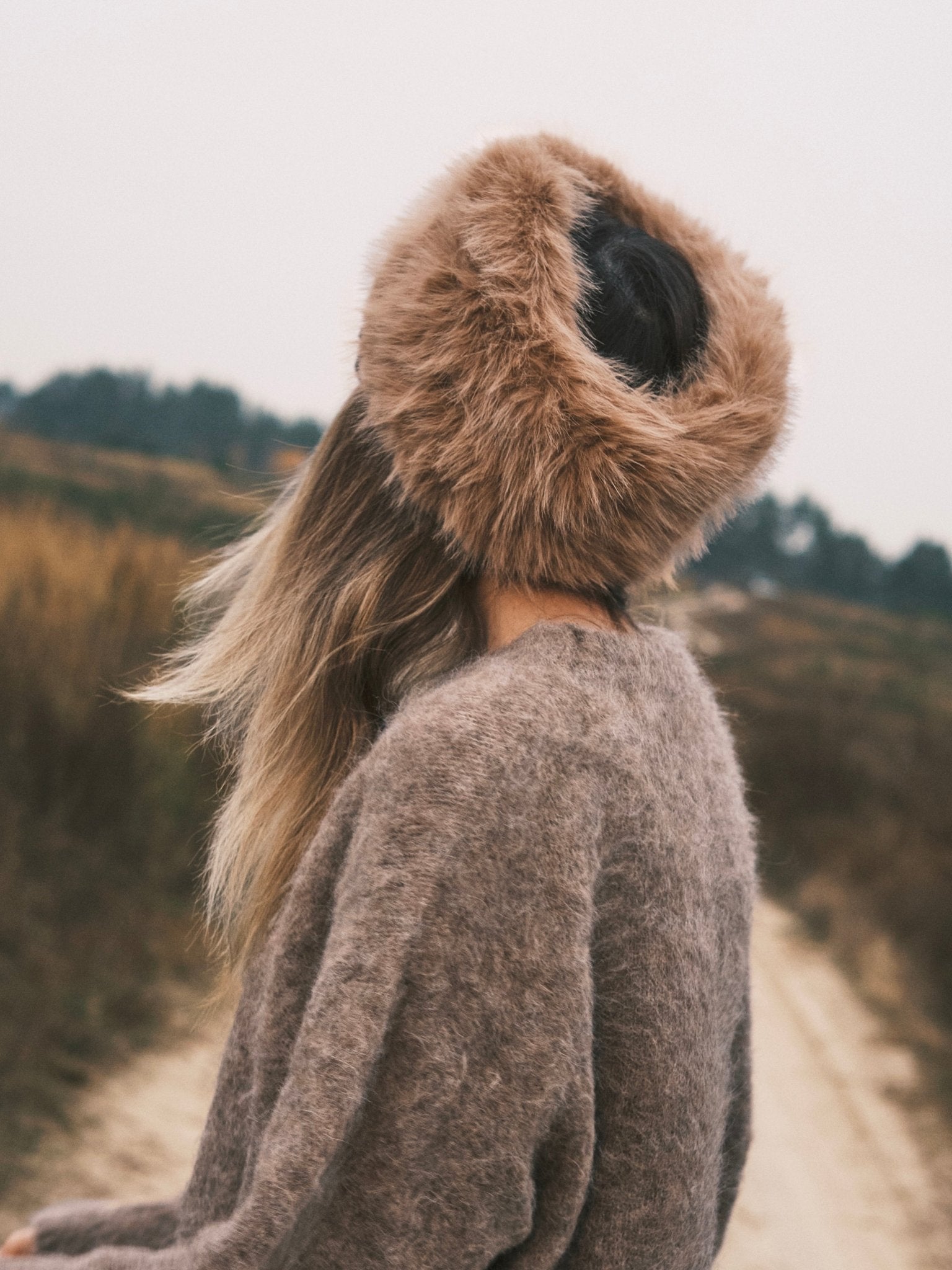 Casual Cold Weather Comfort with a Brown Fur Hat — Fur Hat Outfits