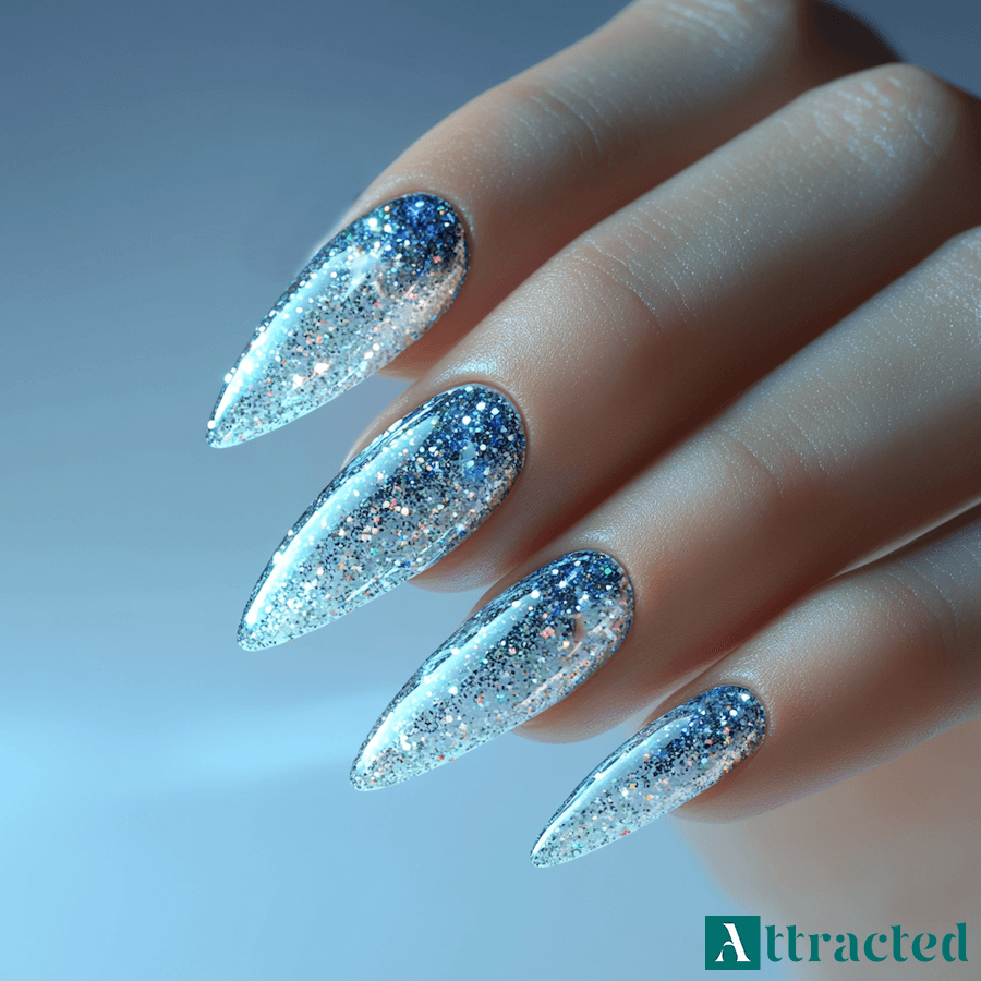 Visual Idea — Winter Glitter Nails