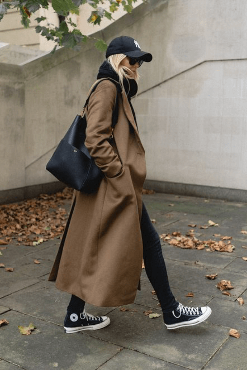 Long Wool Coat Over Hoodie for Urban Layering Long Wool Coat Over Hoodie for Urban Layering — Winter Outfits for Warm Weather