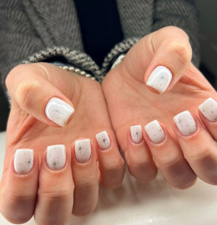 Glossy Visual Idea — Natural Winter Nails