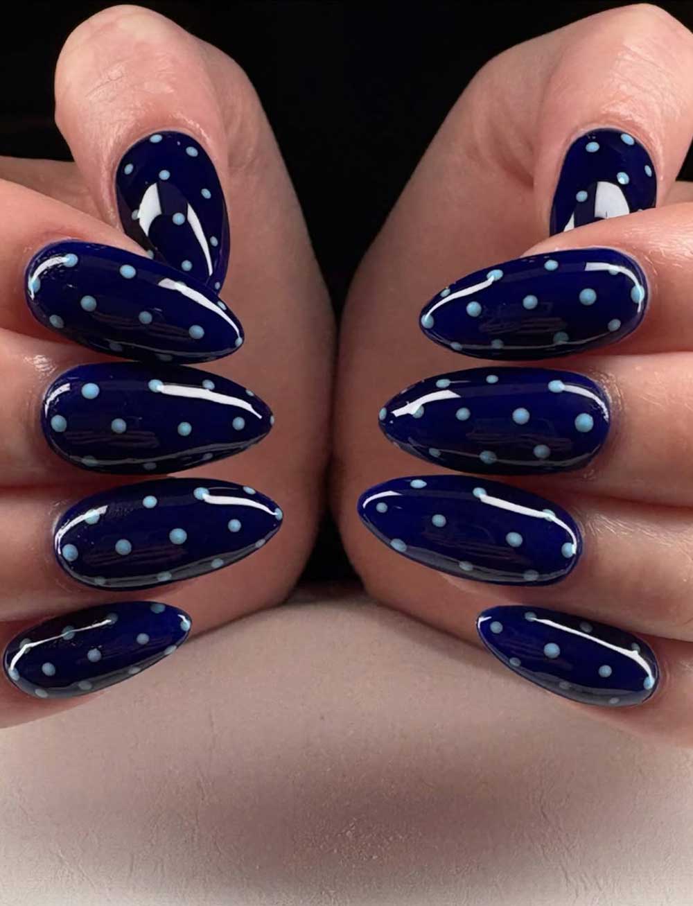 Black French Tip with Star Embellishments Black French Tip with Star Embellishments — Dark Winter Nails