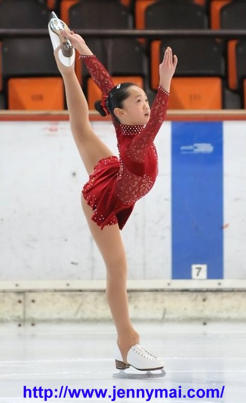 Red Velvet and Lace Ice Skating Dress with Rhinestone Embellishments Red Velvet and Lace Ice Skating Dress with Rhinestone Embellishments — Ice Skating Outfits