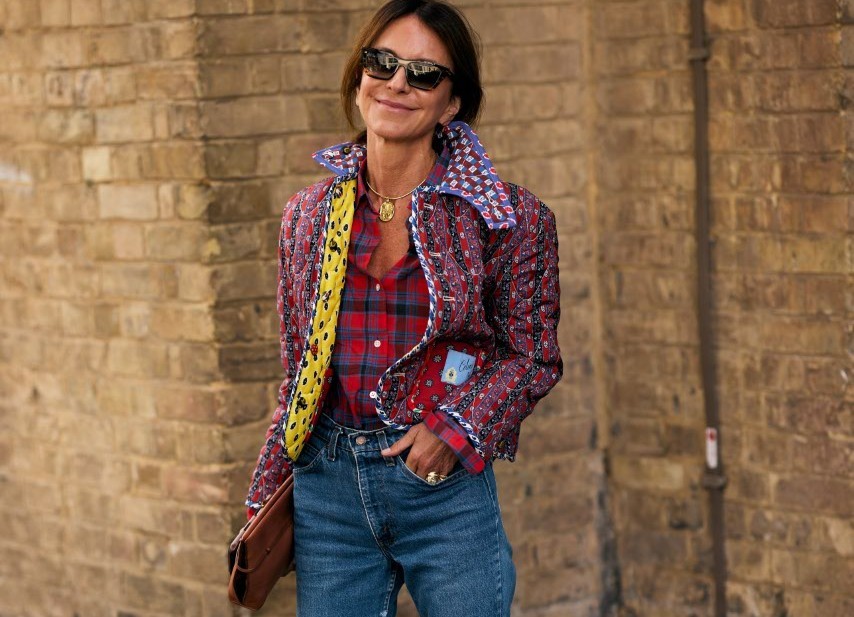 Quilted Jacket Over a Plaid Shirt with Denim Jeans Quilted Jacket Over a Plaid Shirt with Denim Jeans — Winter to Spring Transition Outfits