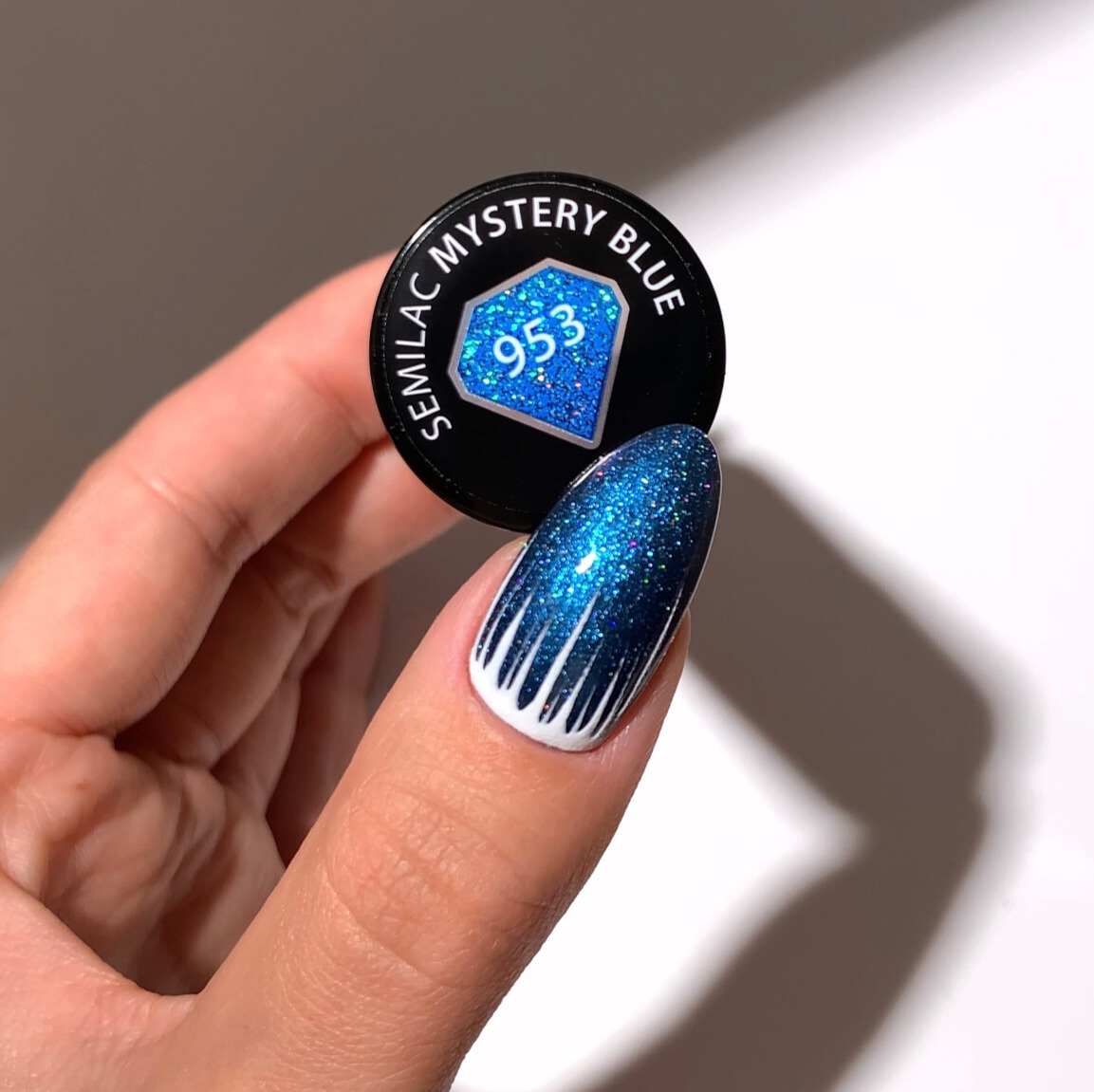 Deep Blue Glitter Gradient French Tip Deep Blue Glitter Gradient French Tip — Winter Acrylic Nail Colors