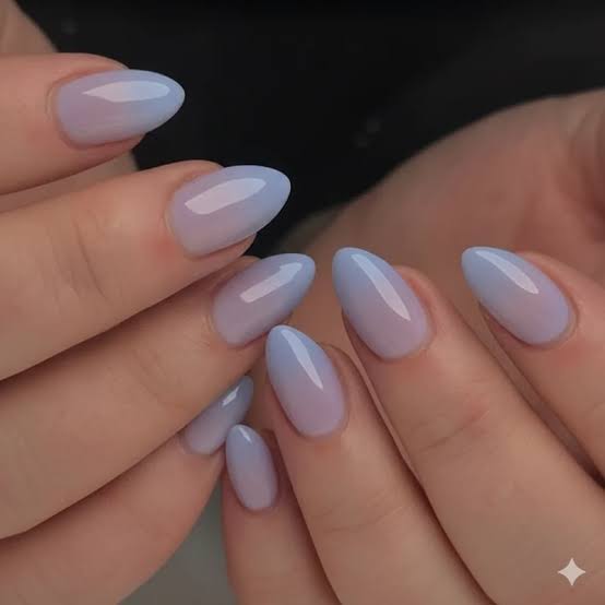 Lavender to Soft Blue Ombre Lavender to Soft Blue Ombre — Pastel Winter Nails