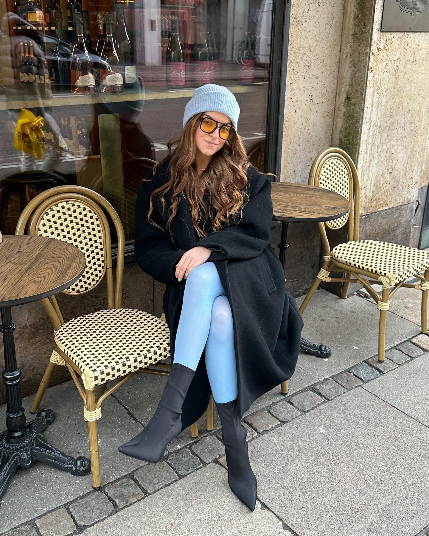 Casual Ensemble Featuring Striking Light Blue Tights Casual Ensemble Featuring Striking Light Blue Tights — Tights Outfits