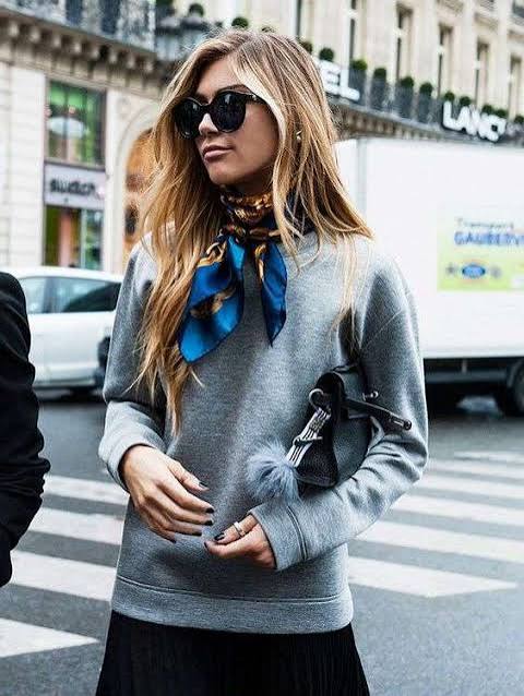 Elevated Casual with a Vibrant Silk Scarf Accent Elevated Casual with a Vibrant Silk Scarf Accent — Scarf Outfits