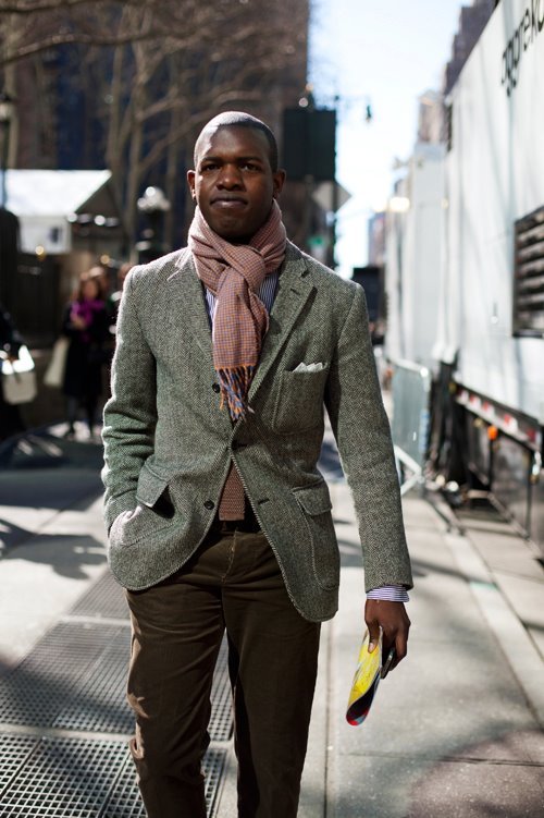 Textured Winter Smart Casual with Tweed Blazer — Winter Outfits for Men