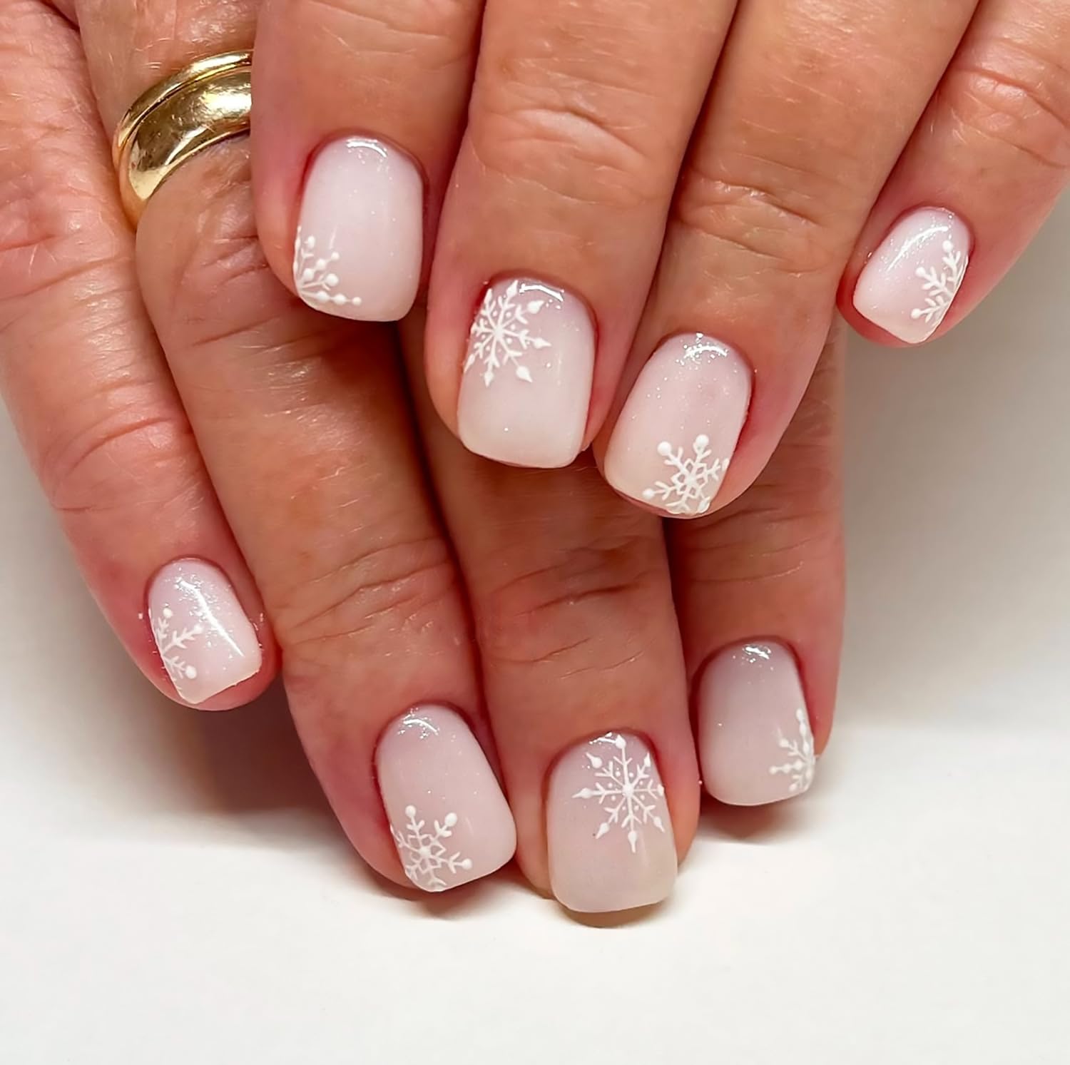 Deep Purple Plaid Short Square Nails — Short Winter Nails