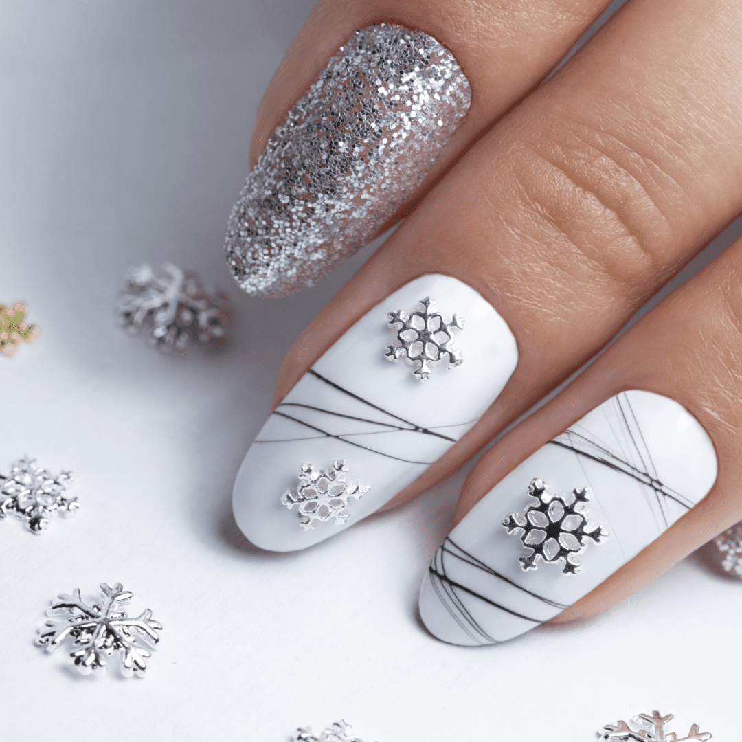 Winter Visual Idea — Winter Wonderland Nails