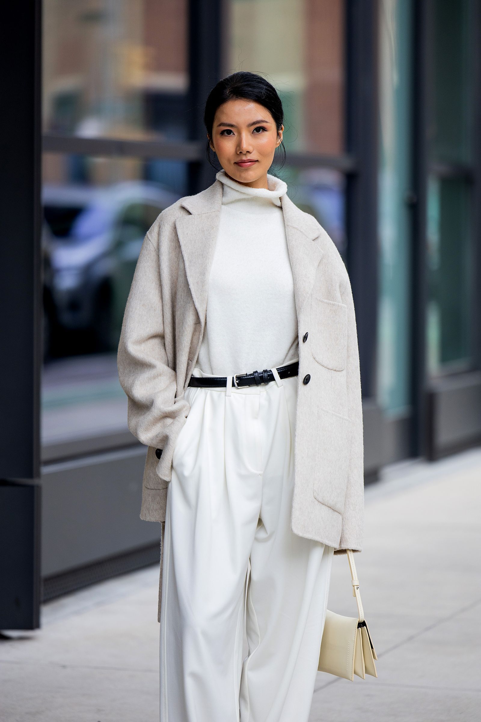 Cream on Cream with an Oversized Wool Coat Cream on Cream with an Oversized Wool Coat — Classy Winter Outfits