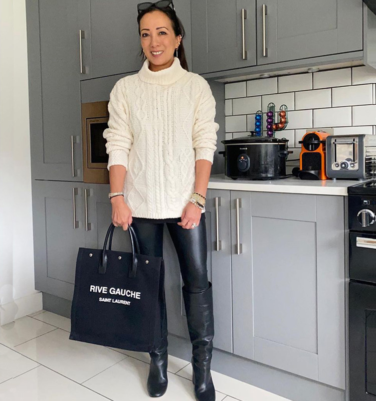 Leather Pants and Cable Knit Turtleneck for Chic Winter Style Leather Pants and Cable Knit Turtleneck for Chic Winter Style — Winter Outfits for Women Over 40