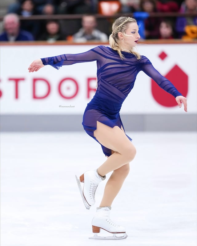 Royal Blue Sheer Mesh Ice Skating Dress with Asymmetrical Skirt Royal Blue Sheer Mesh Ice Skating Dress with Asymmetrical Skirt — Ice Skating Outfits