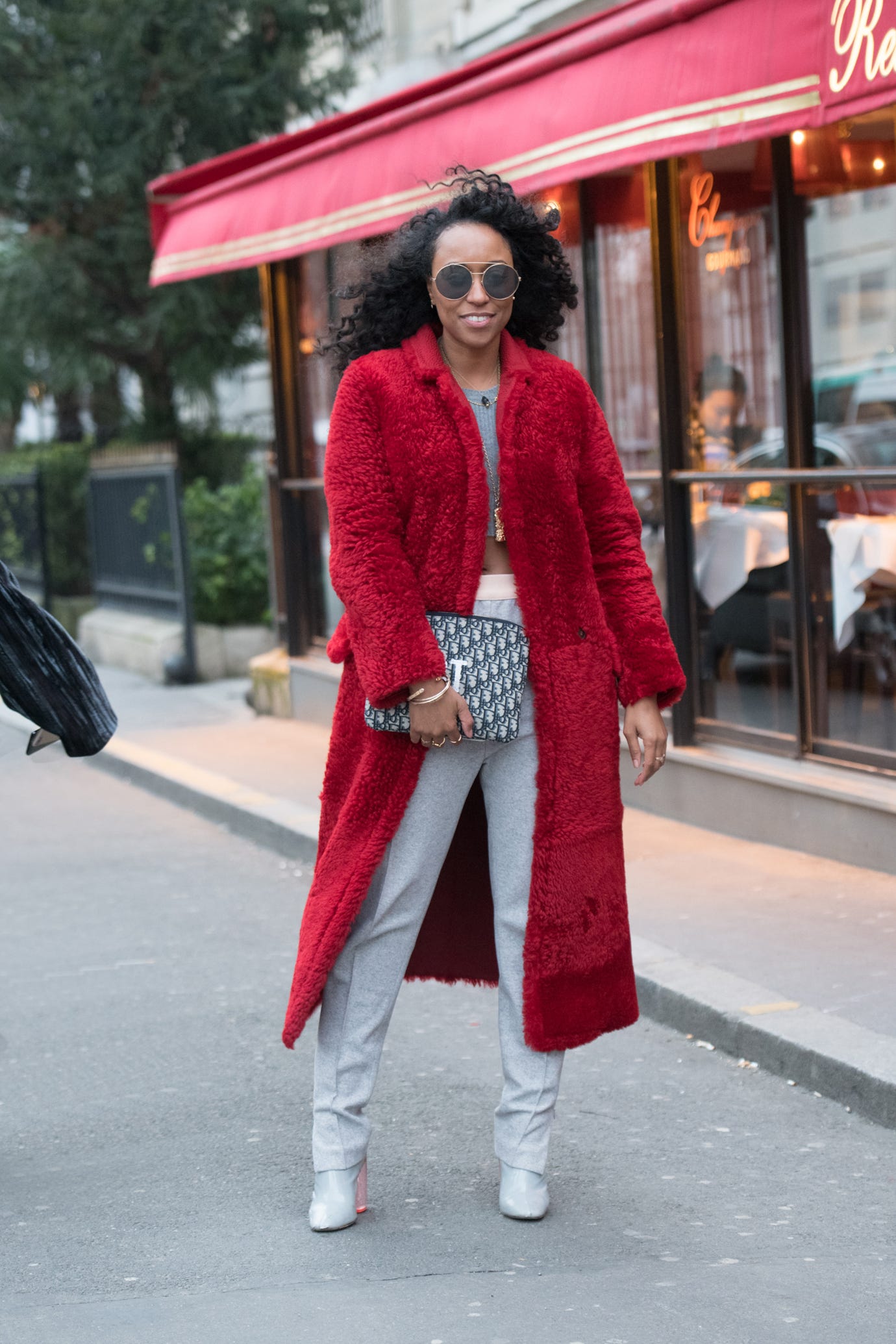 Brown Teddy Coat Over Hoodie and Blue Jeans — Teddy Coat Outfits