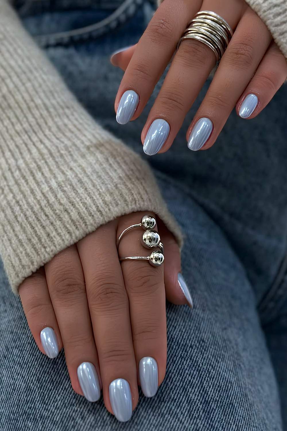 Shimmer Pearlescent Visual Idea Shimmer Pearlescent Visual Idea — Winter Nail Colors for Women Over 40