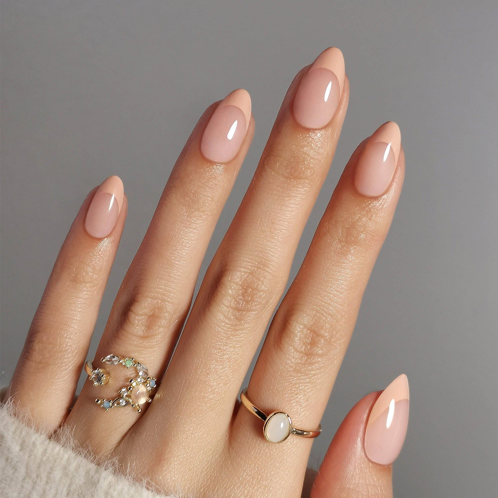 Soft Gradient French Tips Visual Idea — Winter Nude Nails