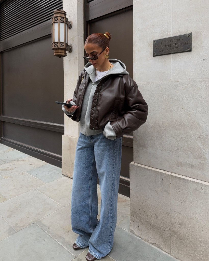 Faux Leather Bomber and Hoodie: Streetwear Edge Faux Leather Bomber and Hoodie: Streetwear Edge — Hoodie Outfits