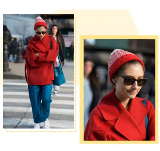 Striped Beanie with Matching Coat and Wide-Leg Pants Striped Beanie with Matching Coat and Wide-Leg Pants — Beanie Outfits
