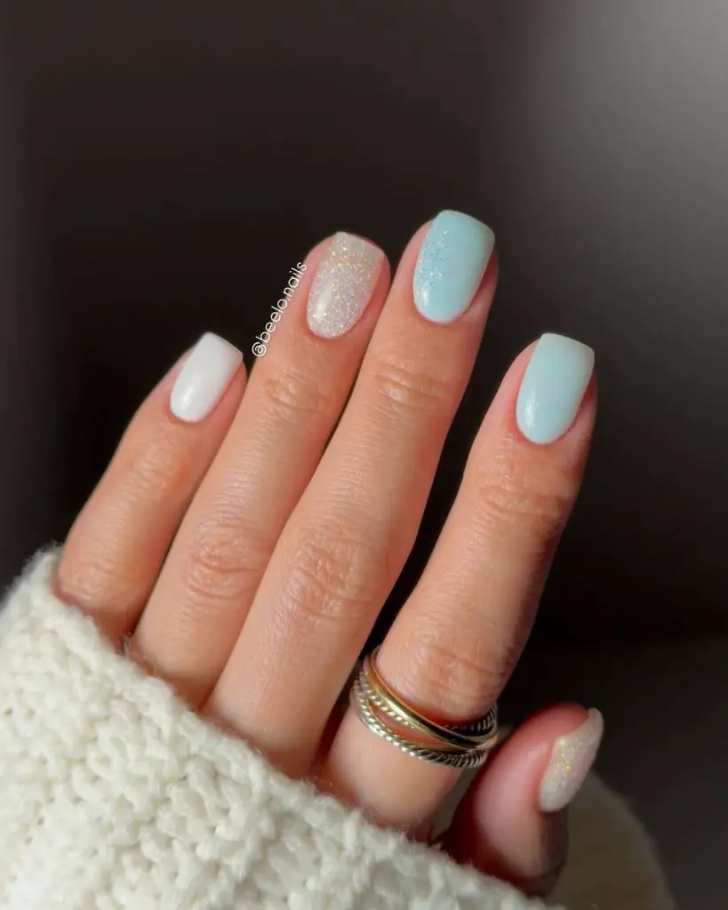 Visible Visual Idea — Short Winter Square Nails