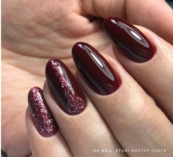Glitter Ombr On Nail Tips Visual Idea — Winter Glitter Nails