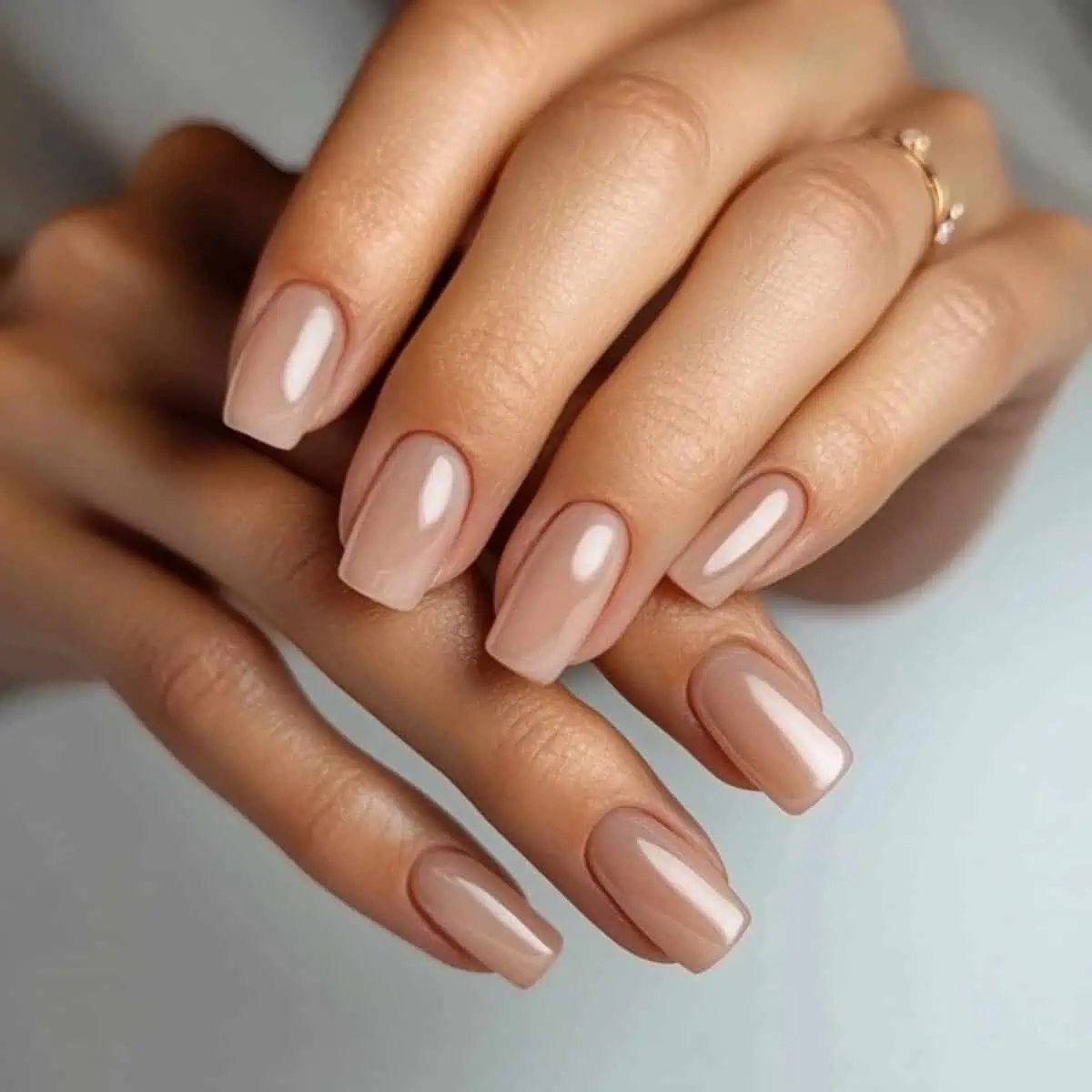 Rich Chocolate Brown Glossy Almond Rich Chocolate Brown Glossy Almond — Winter Nail Colors for Women Over 50