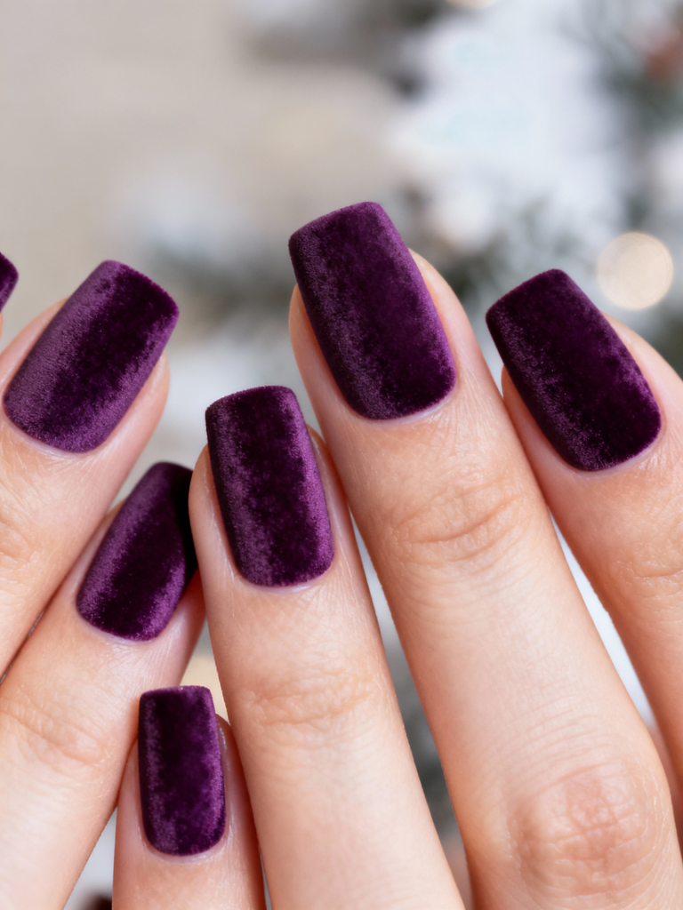 Velvet Matte Visual Idea — Everyday Winter Nails