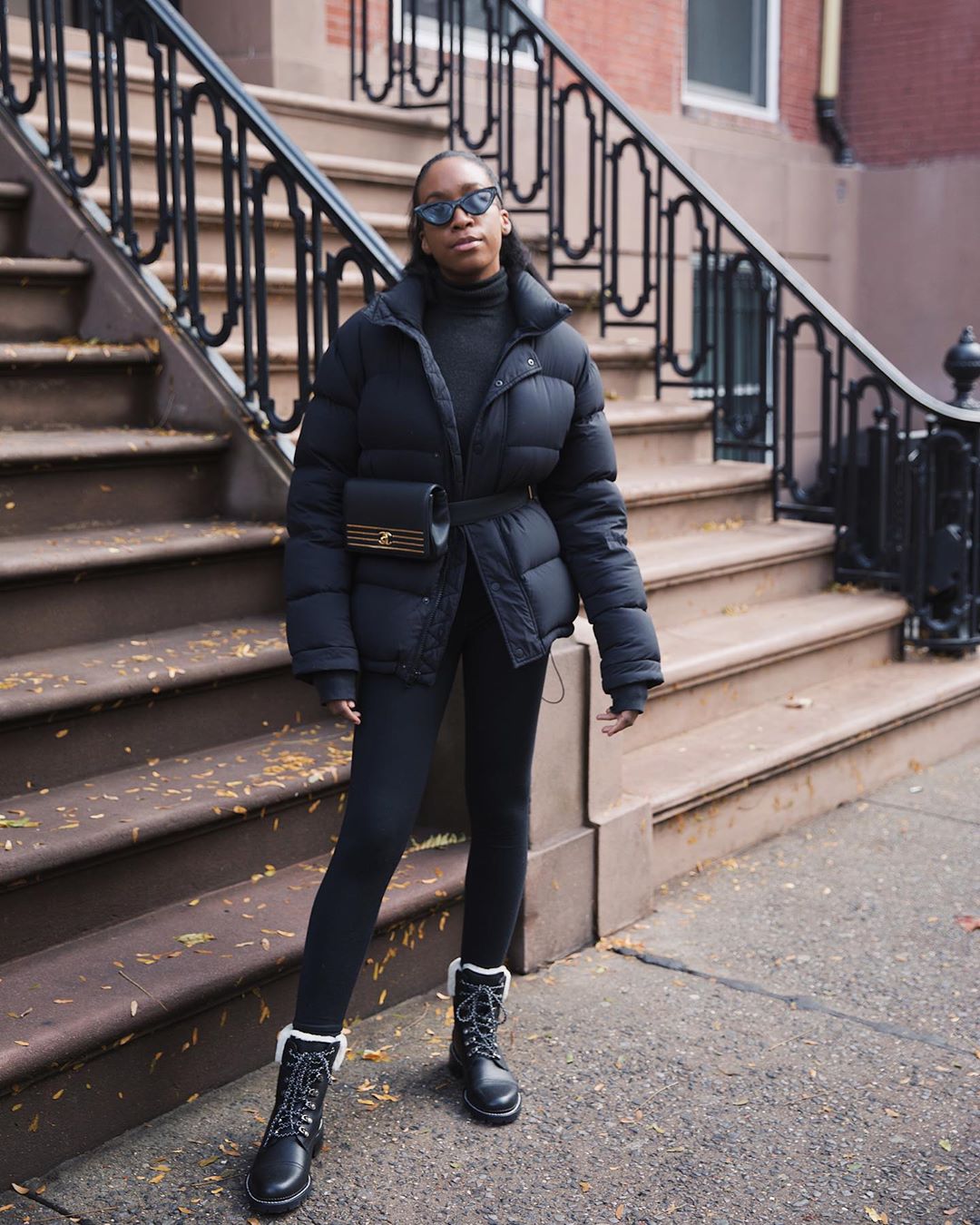 Belted Puffer Jacket: Practical Warmth Meets Sleek Style — NYC Winter Outfits