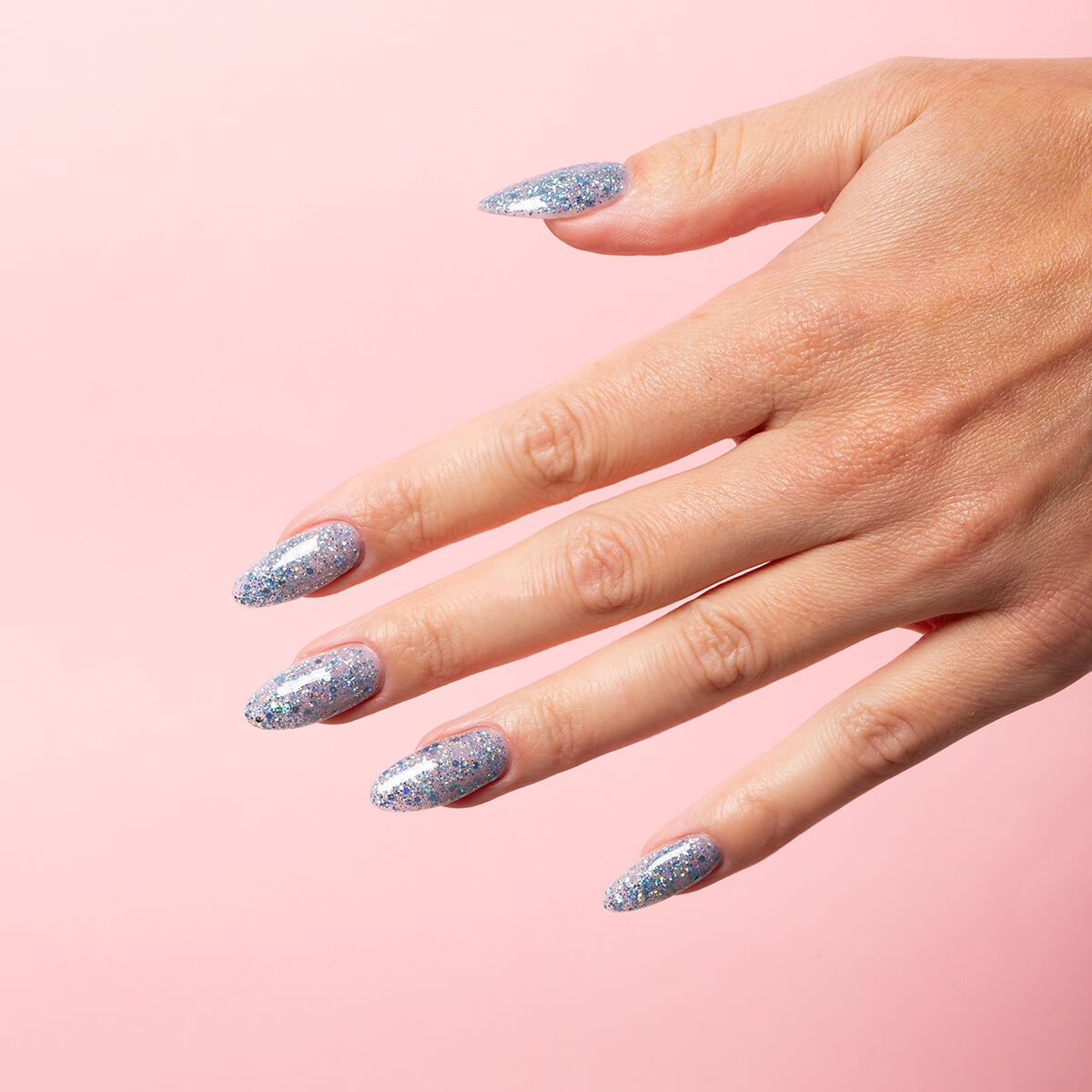 Sparkling Light Blue Glitter — Winter Nails