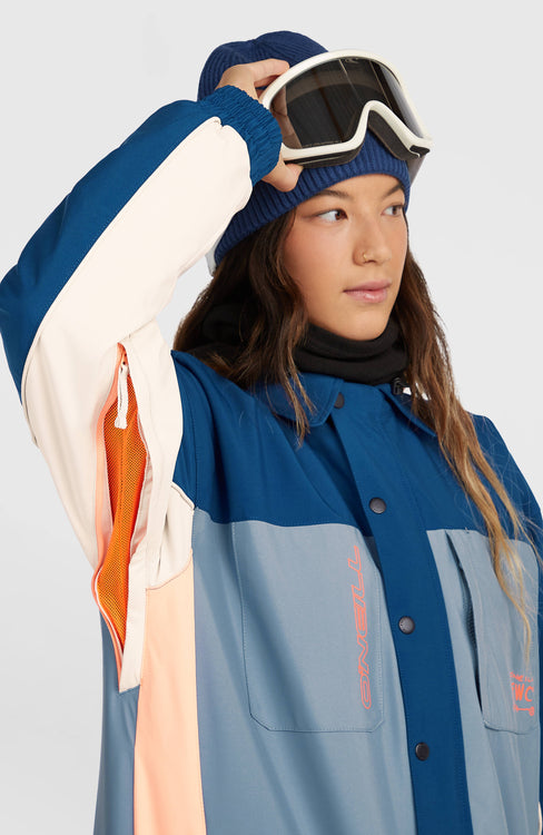 Color-Block Ski Jacket with Neck Gaiter Color-Block Ski Jacket with Neck Gaiter — Ski Outfits