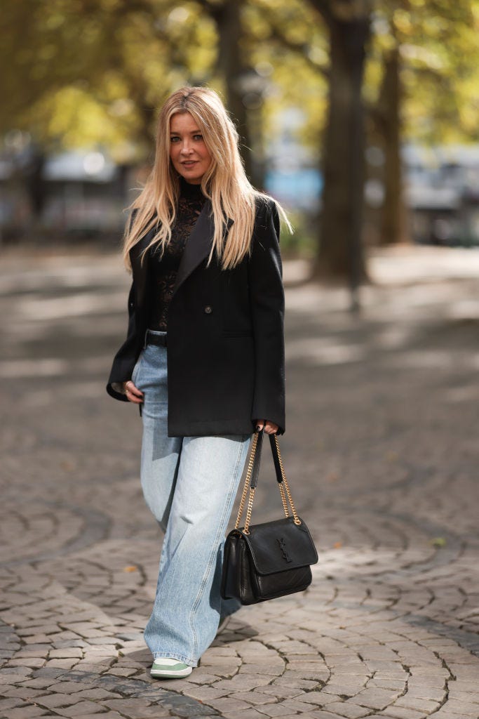 Double-Breasted Blazer and Wide Leg Jeans Double-Breasted Blazer and Wide Leg Jeans — Winter Outfits with Wide Leg Jeans
