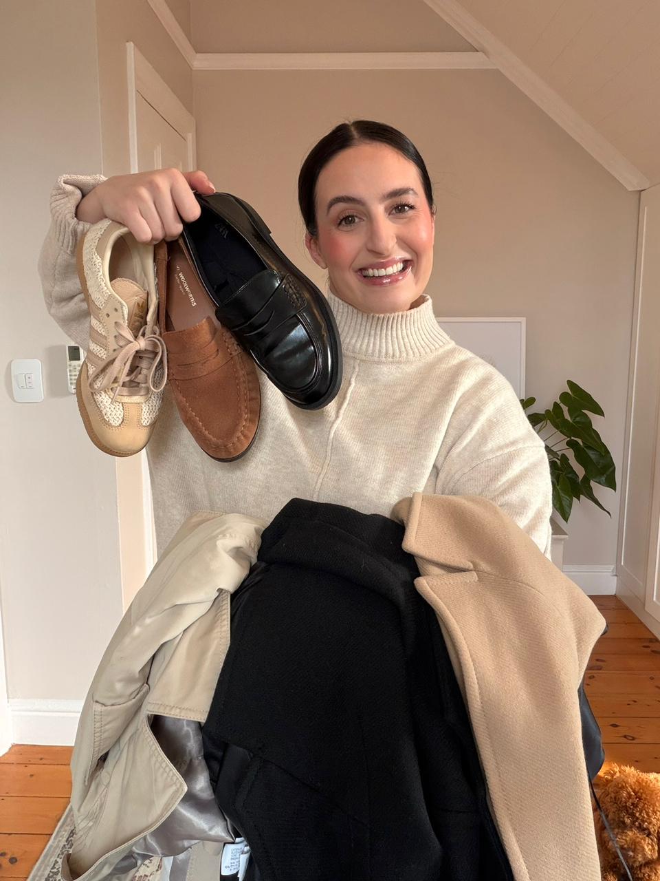 Neutral Turtleneck Sweater as a Foundation for Layering with Coats Neutral Turtleneck Sweater as a Foundation for Layering with Coats — Winter Capsule Wardrobe