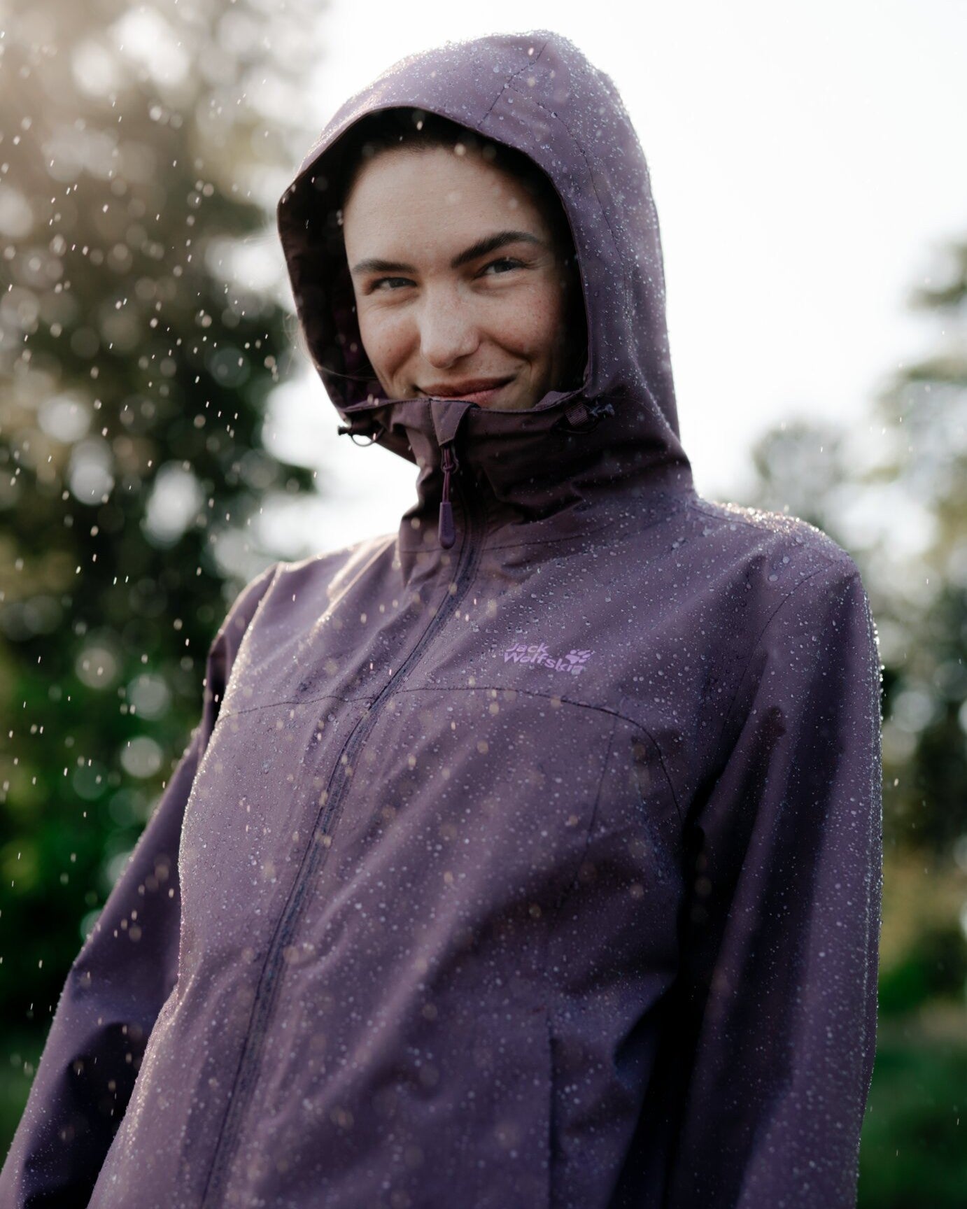 Purple Hooded Waterproof Rain Jacket Purple Hooded Waterproof Rain Jacket — Winter Hiking Outfits