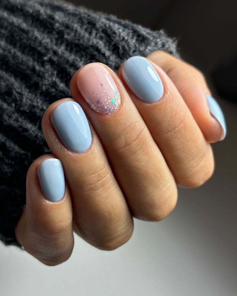 Matte Pastel Blue Cable Knit Nails Matte Pastel Blue Cable Knit Nails — Pastel Winter Nails