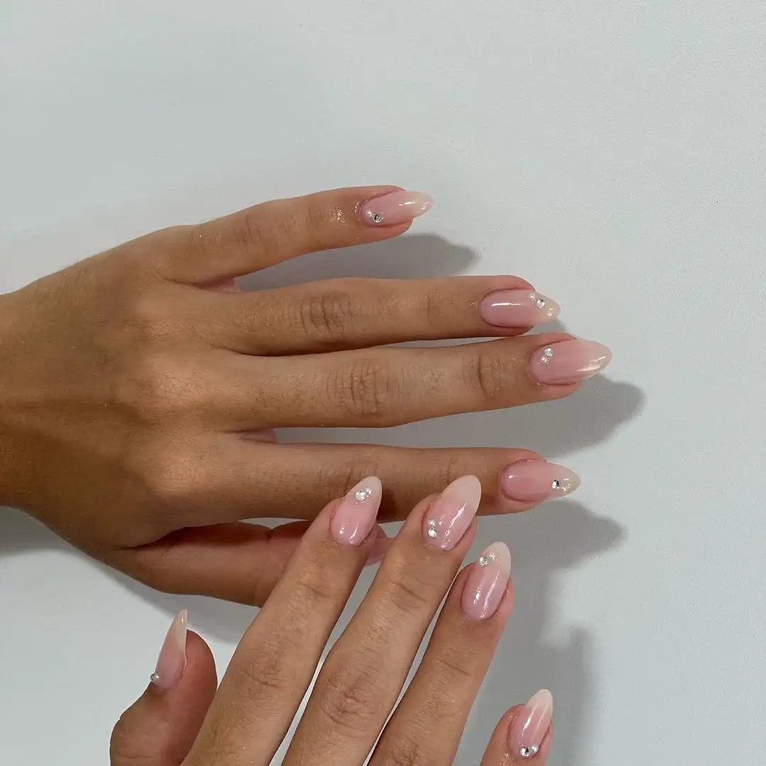 Sheer Pink Clear Visual Idea — Simple Winter Nails