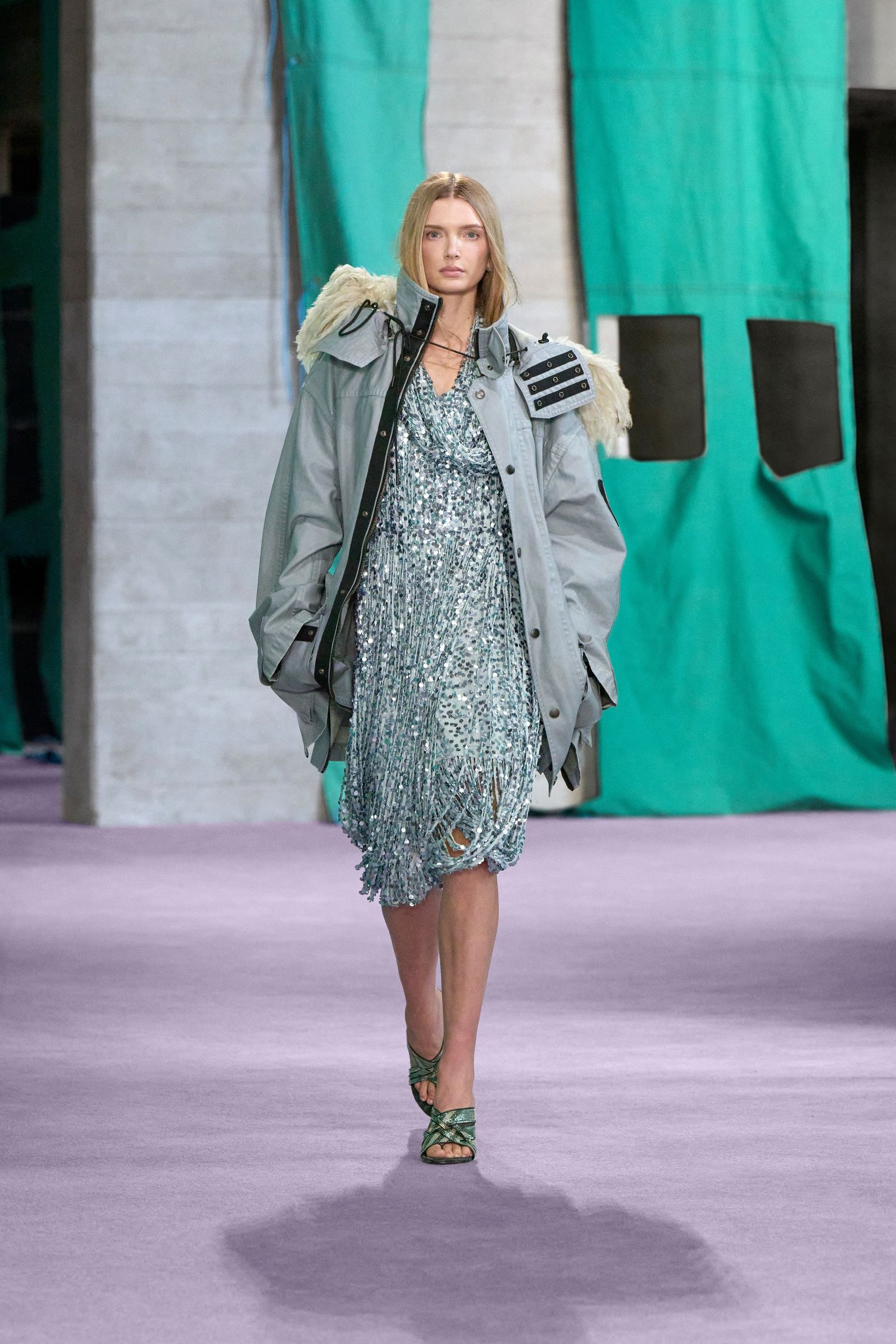 Parka Over Sequins: Cozy Meets Glamorous Winter Style Parka Over Sequins: Cozy Meets Glamorous Winter Style — Winter Going Out Outfits