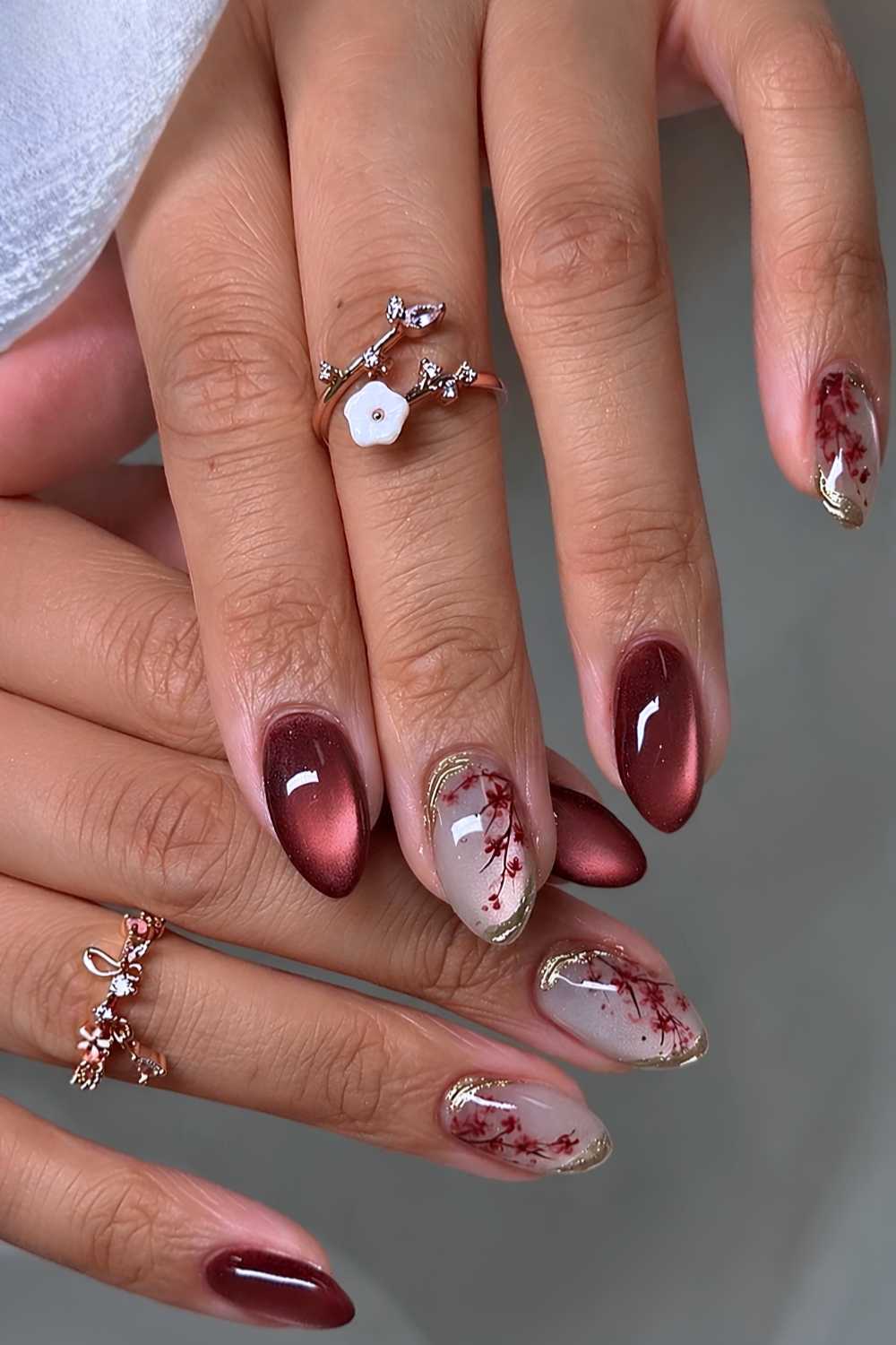 Sheer Pale Pink Glossy Oval Nails — Winter Round Nails