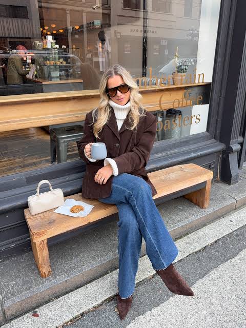 Textured Blazer and Turtleneck for a Smart Casual Winter Vibe Textured Blazer and Turtleneck for a Smart Casual Winter Vibe — Winter Outfits