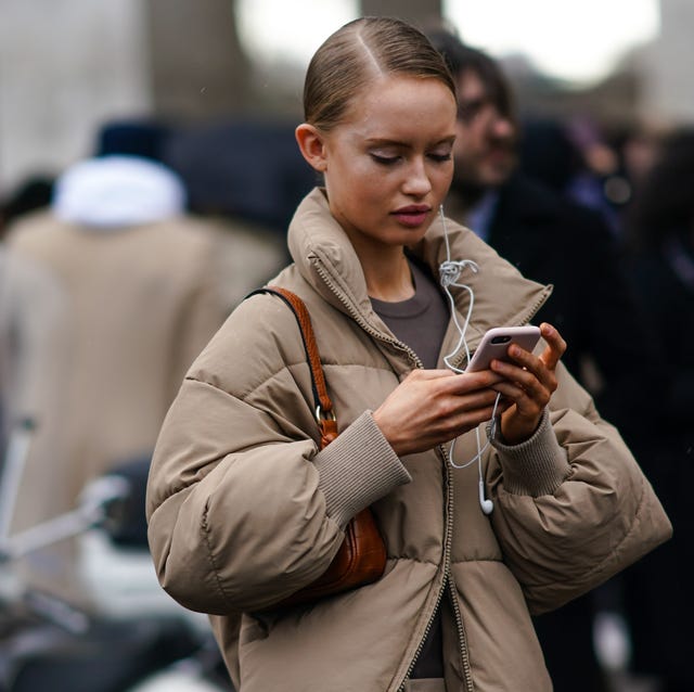 Taupe Puffer Jacket with Matching Trousers — Winter Puffer Jacket Outfits