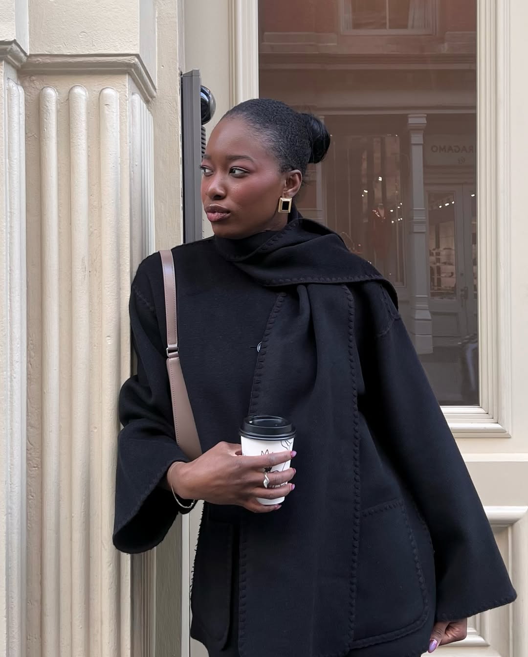 Draped Collar Wool Coat for Understated Chic Draped Collar Wool Coat for Understated Chic — Classy Winter Outfits