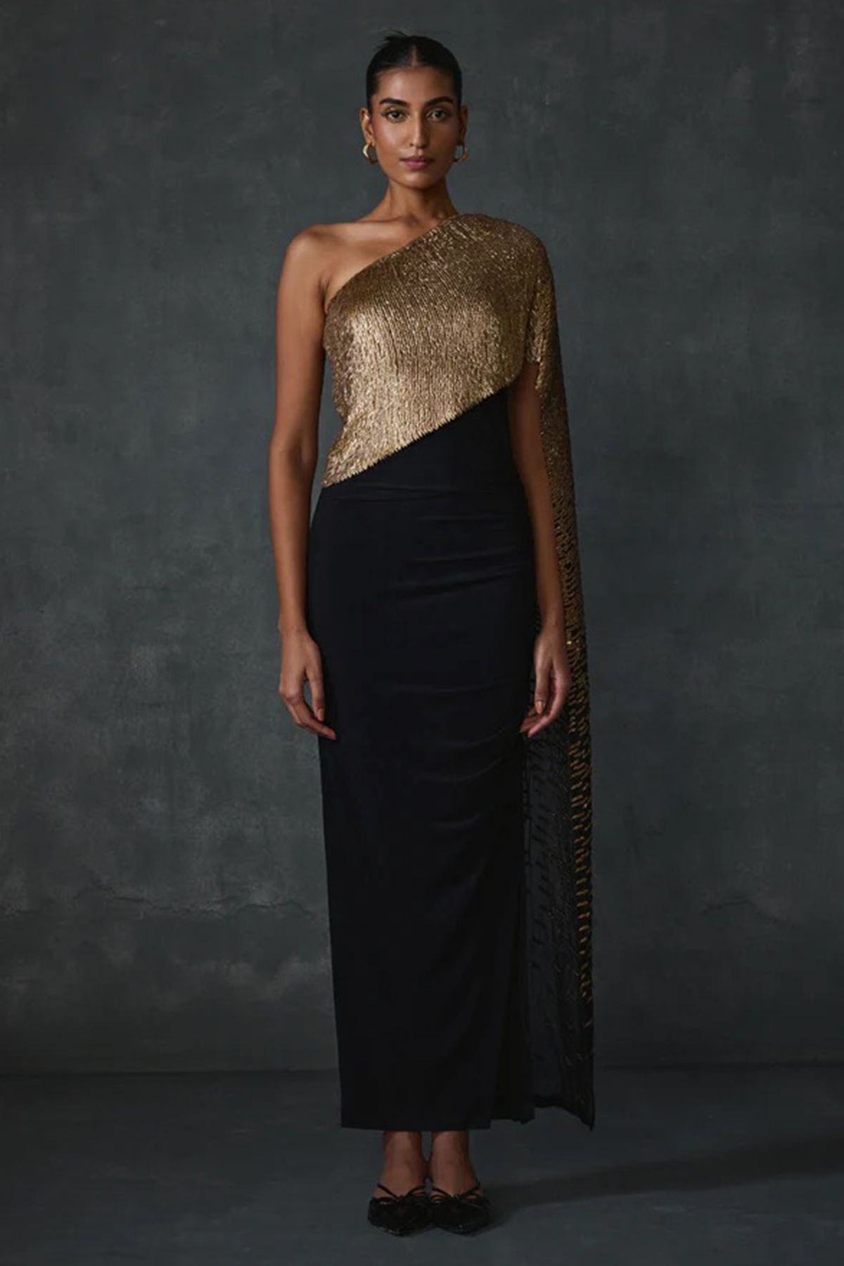 Draped One-Shoulder Top: Elegant Evening Separates Draped One-Shoulder Top: Elegant Evening Separates — Winter Going Out Outfits