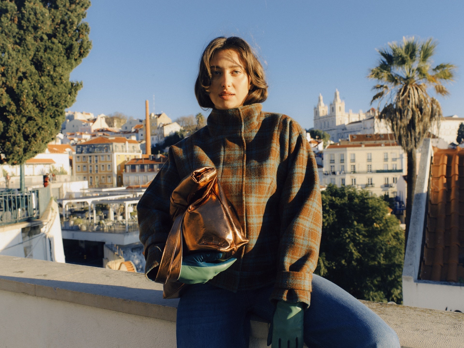 Plaid Wool Jacket and Denim for a Rugged Travel Aesthetic Plaid Wool Jacket and Denim for a Rugged Travel Aesthetic — Winter Travel Outfits