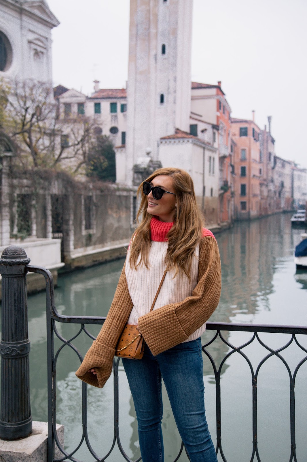 Color-Blocked Sweater and Jeans for Casual City Exploration Color-Blocked Sweater and Jeans for Casual City Exploration — Winter Travel Outfits