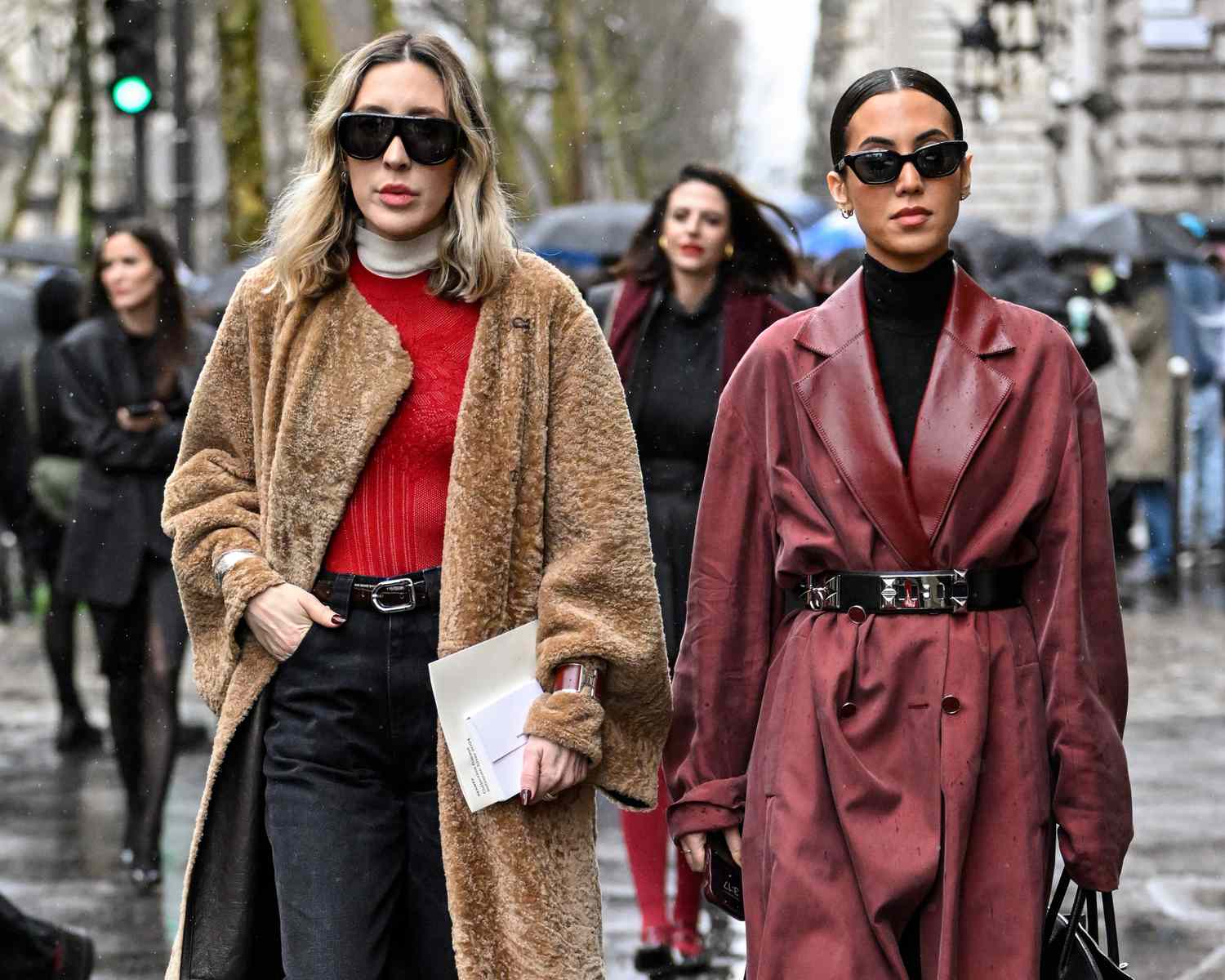 Teddy Coat Over Ribbed Turtleneck and Black Jeans — Winter Layering Outfits