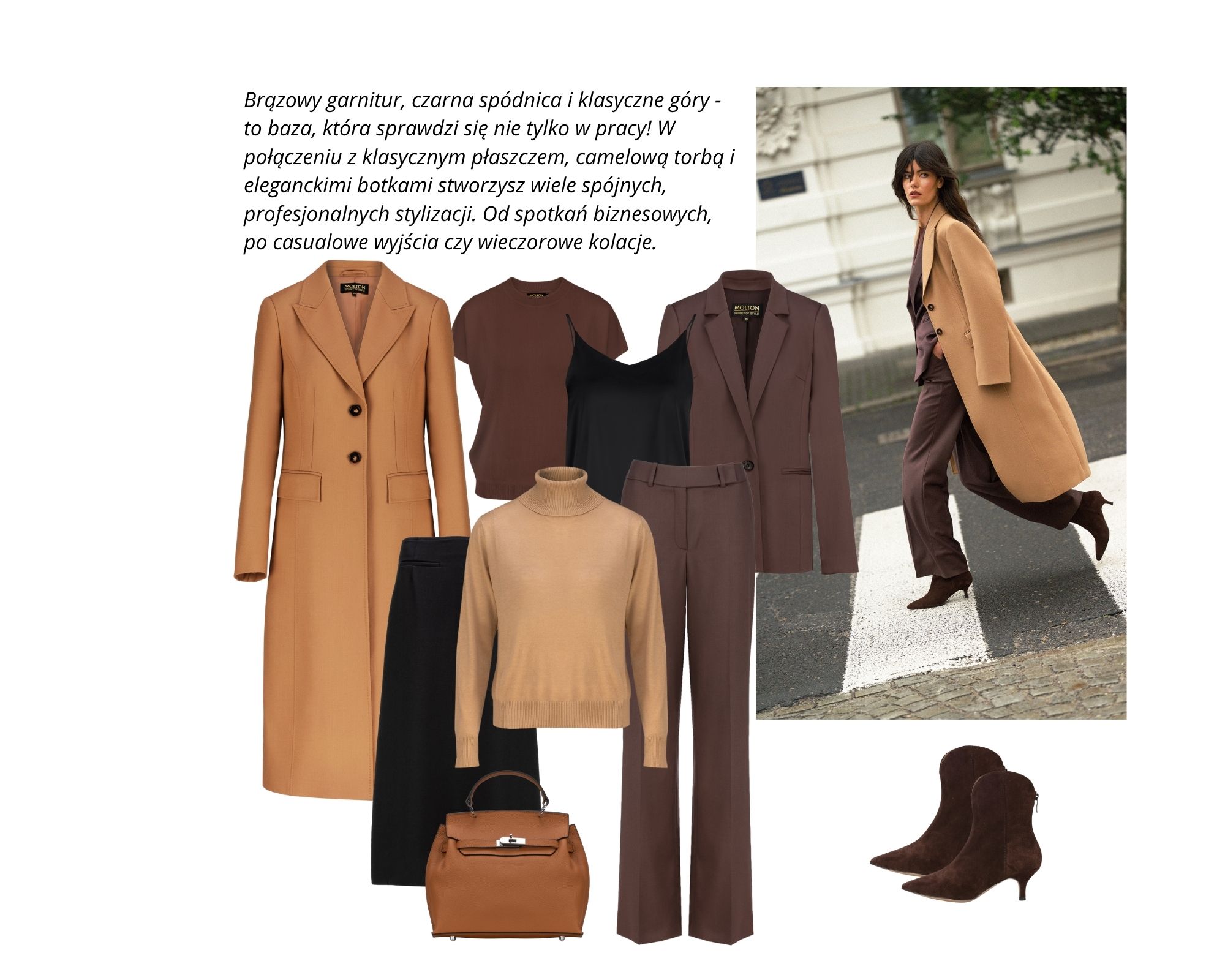 Sophisticated Camel Coat Elevates Suit and Turtleneck for Business or Casual Sophisticated Camel Coat Elevates Suit and Turtleneck for Business or Casual — Winter Capsule Wardrobe