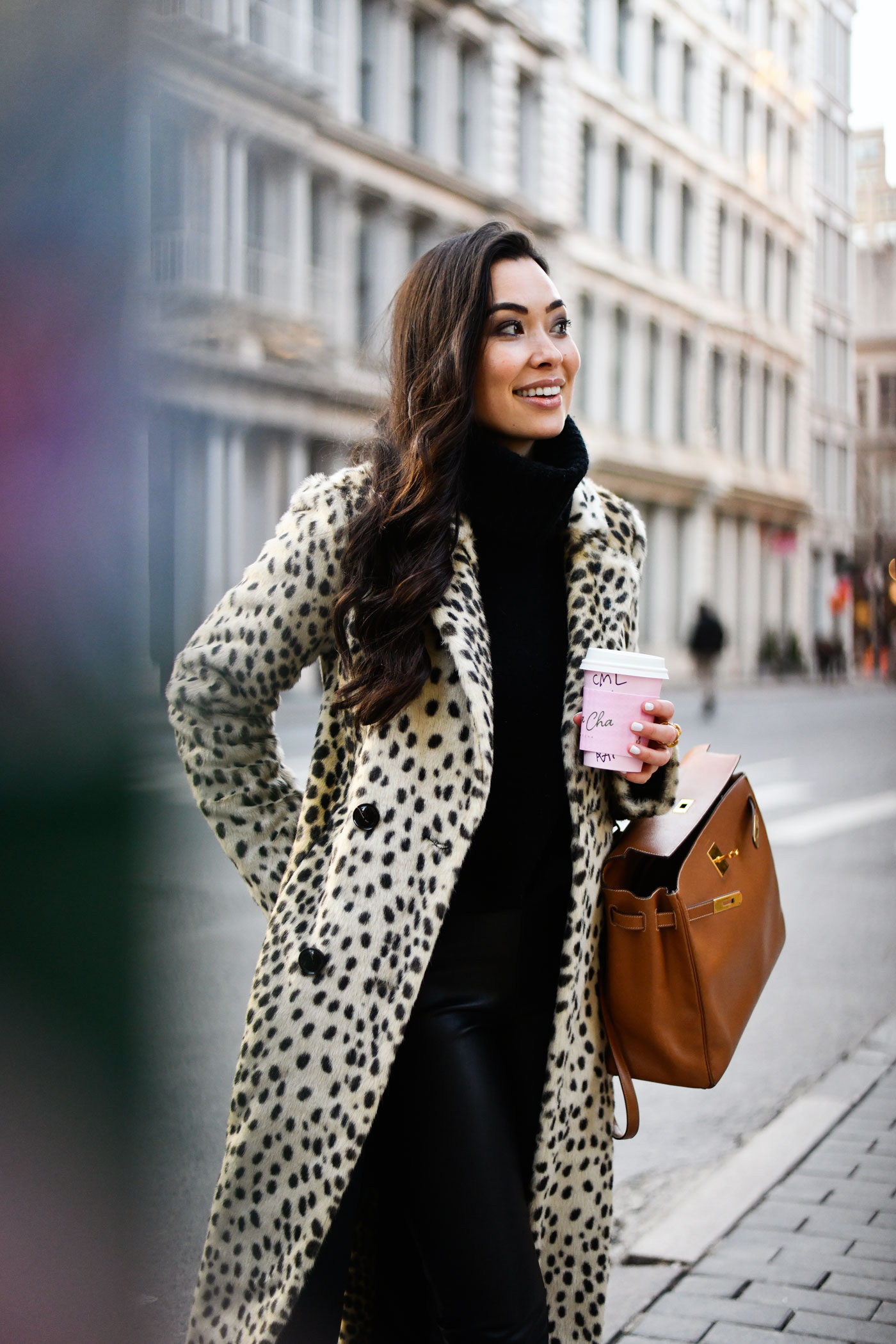 Chic City Leopard Coat with Black Turtleneck Chic City Leopard Coat with Black Turtleneck — Leopard Coat Outfits