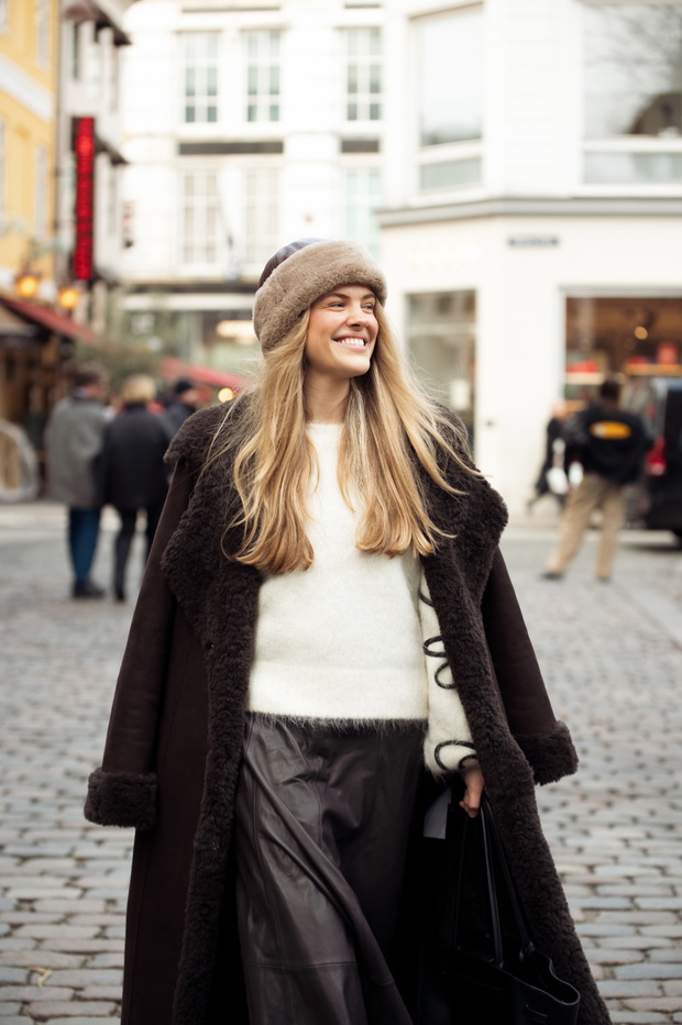 Relaxed Street Style with a Shearling Coat and Fur Hat — Fur Hat Outfits
