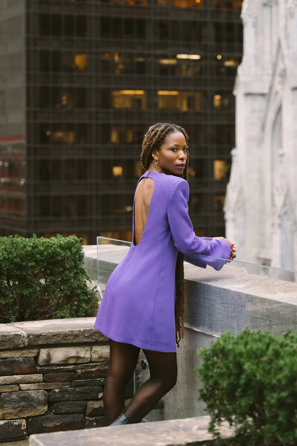 Fitted Royal Purple Mini Dress with Open Back Fitted Royal Purple Mini Dress with Open Back — Royal Purple Outfits