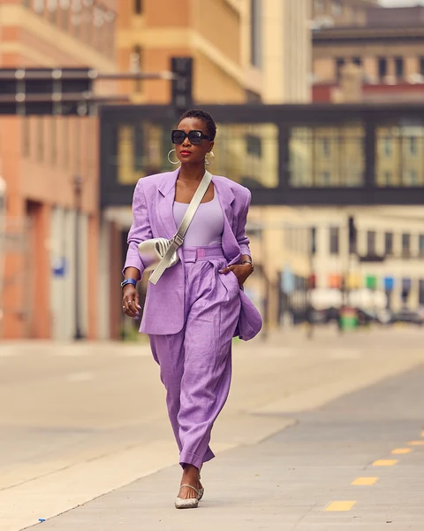 Stylish Royal Purple Linen Suit with Oversized Blazer Stylish Royal Purple Linen Suit with Oversized Blazer — Royal Purple Outfits